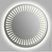 Зеркало Gemelli Design D-wave-contour круглое / с контурной подсветкой