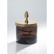 Большая прозрачная баночка Cristal-et-Bronze Obsidienne 36527