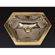 Раковина Cristal-et-Bronze Australia 51600, шестигранная из латуни, отчеканенная вручную