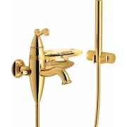 Смеситель Teknobili Dubai, арт. DB00110GD для ванны с душевым набором, золото